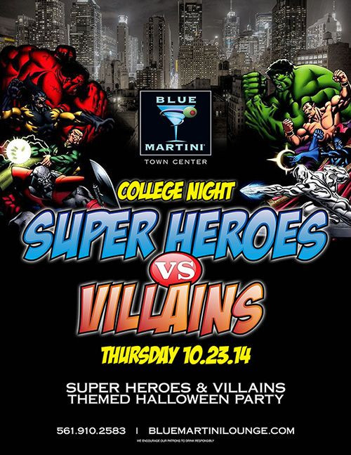 Superheroes Halloween Party Ideas
 College Nights SUPER HEROES VS VILLAINS Super Hers