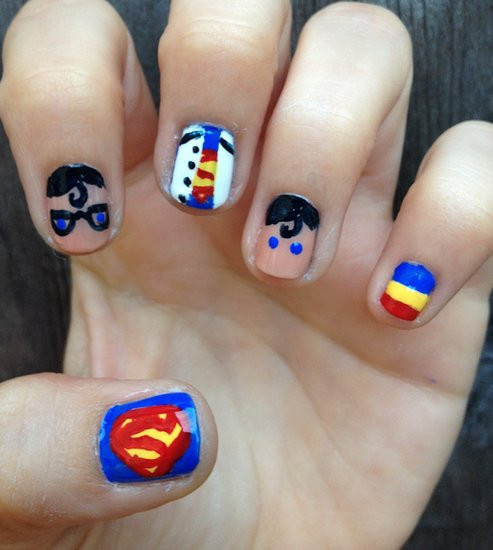 Superman Nail Art
 Superman Nail Art