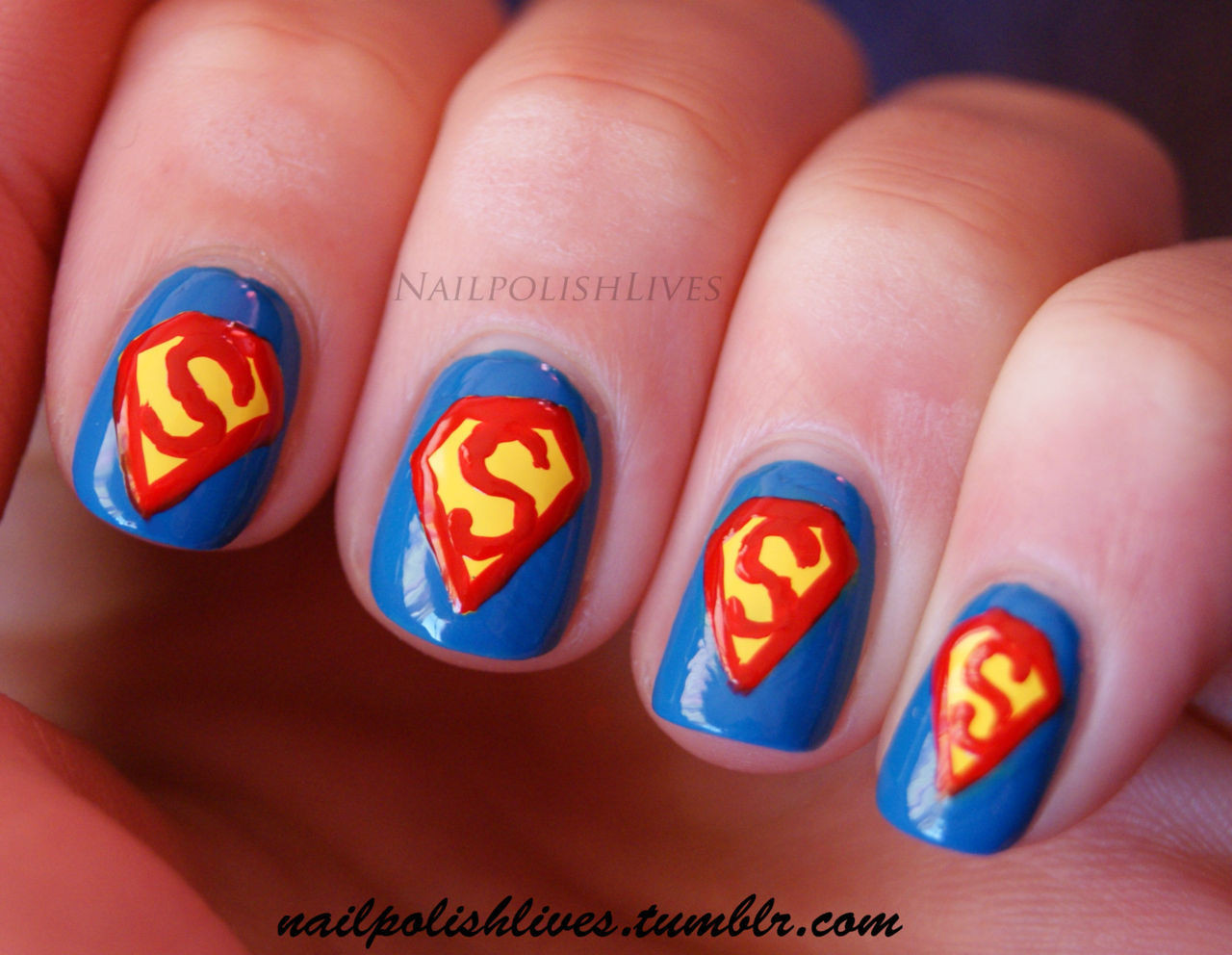 Superman Nail Art
 Superman nail art