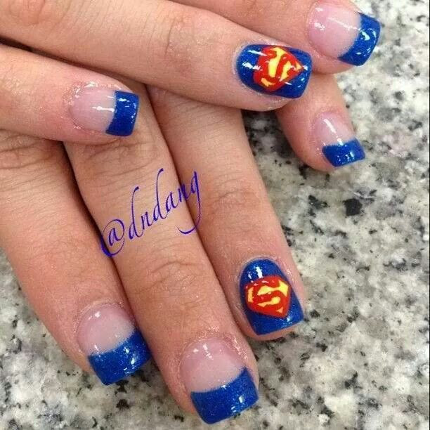 Superman Nail Art
 Superman