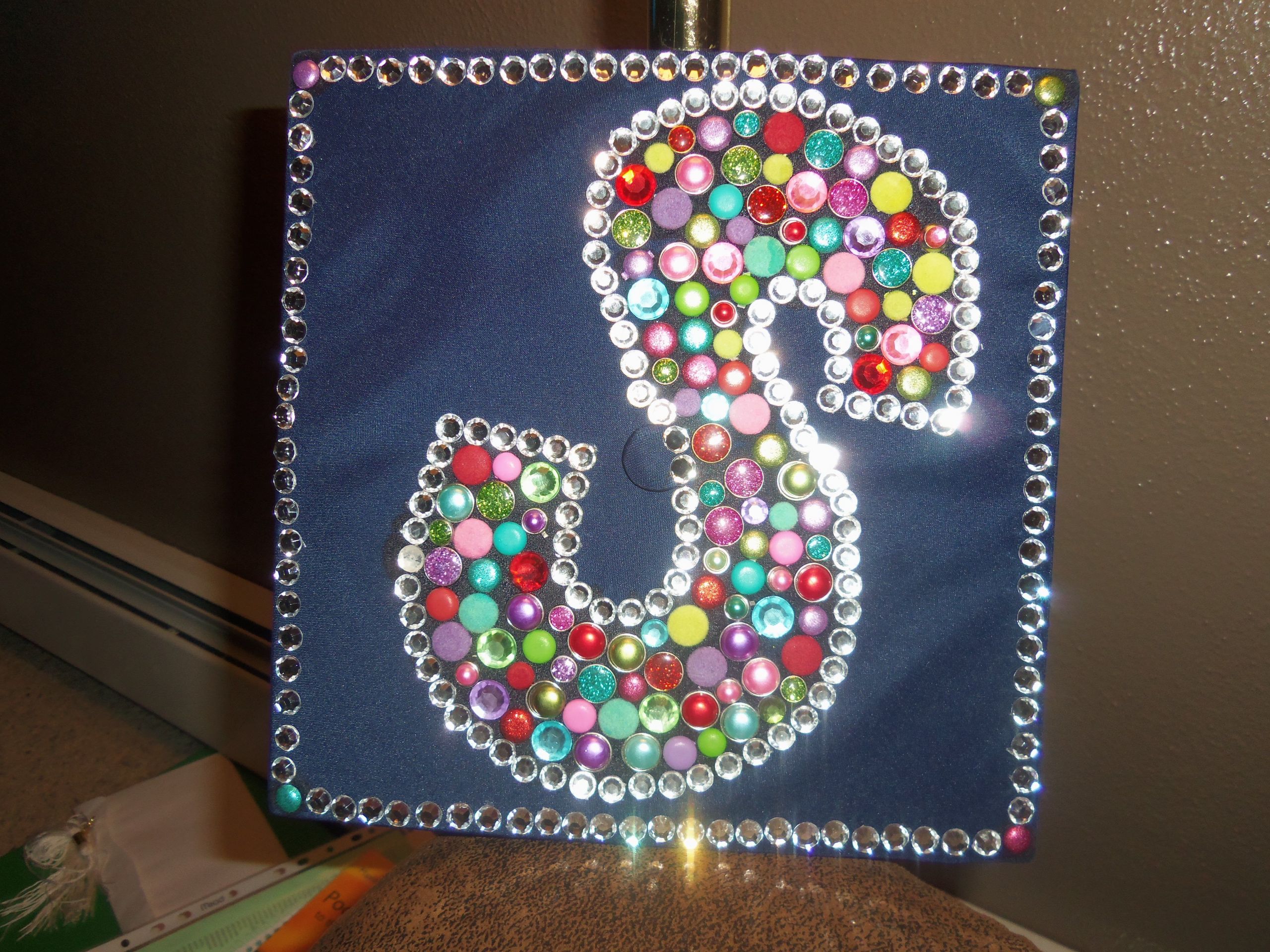 Surgical Tech Graduation Party Ideas
 Decorated graduation hat "S" for Surgical Technologist