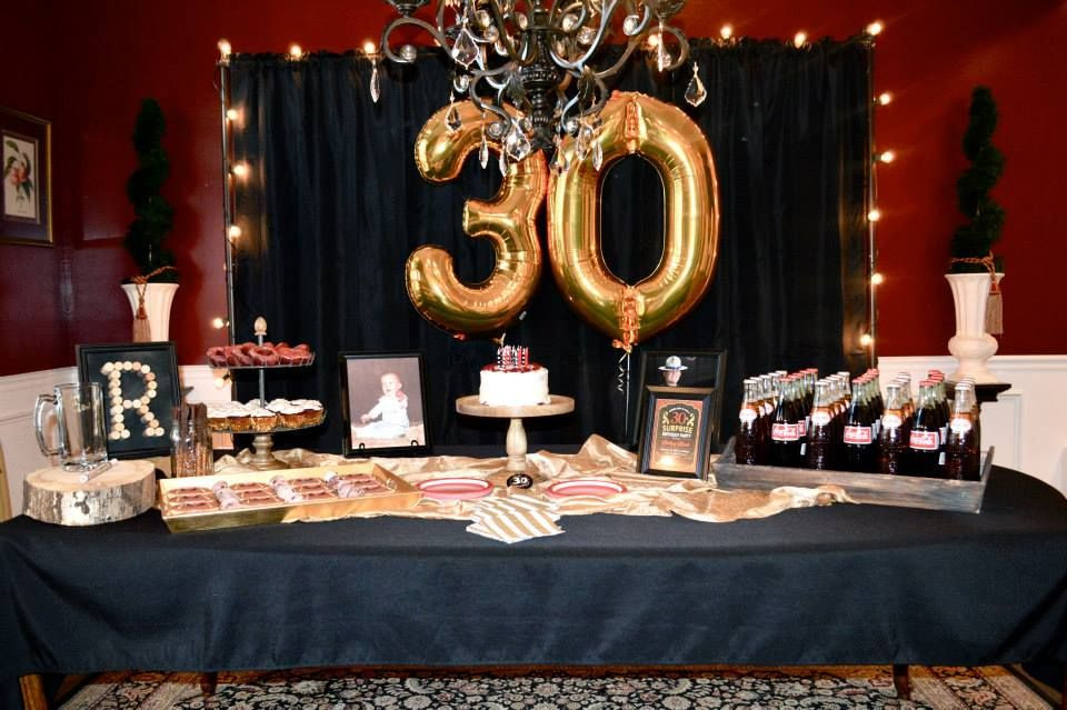 Surprise 30Th Birthday Party Ideas For Him
 Masculine decor for surprise party men s 30th birthday