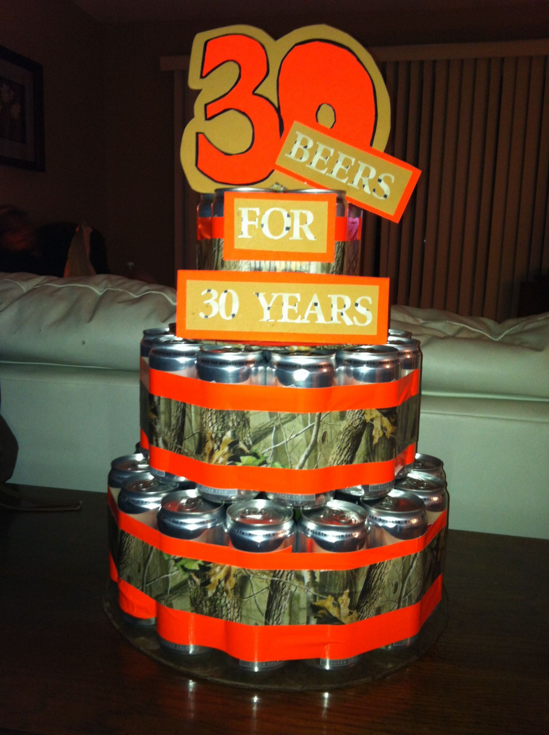 Surprise 30Th Birthday Party Ideas For Him
 30th Birthday beer can cake for him