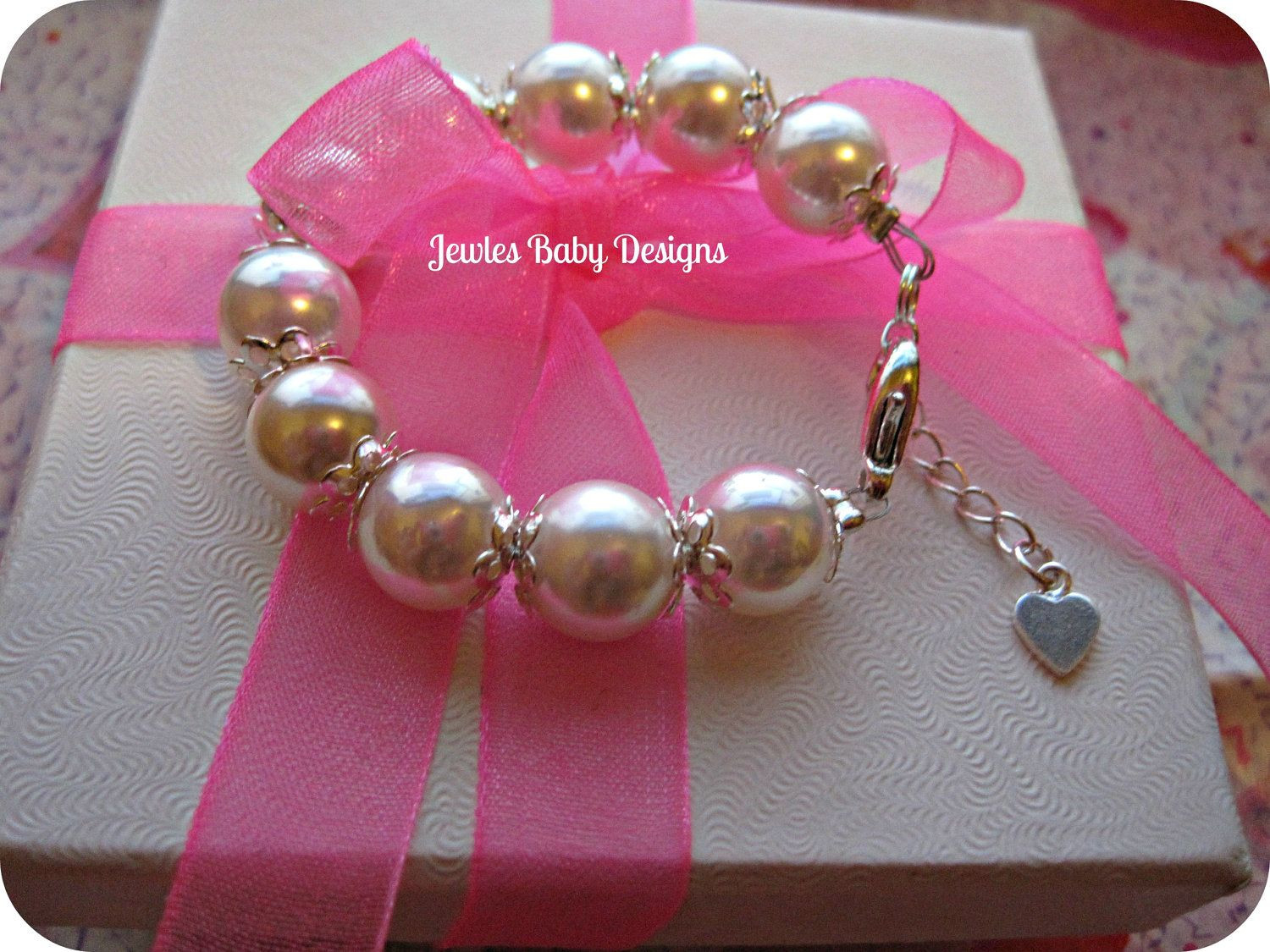 Swarovski Baby Gifts
 Infant Jewelry SWAROVSKI White Pearl Baby bracelet