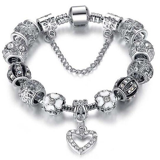 Swarovski Charm Bracelet
 Buy Swarovski Elements Crystal Heart Charm Bracelet by
