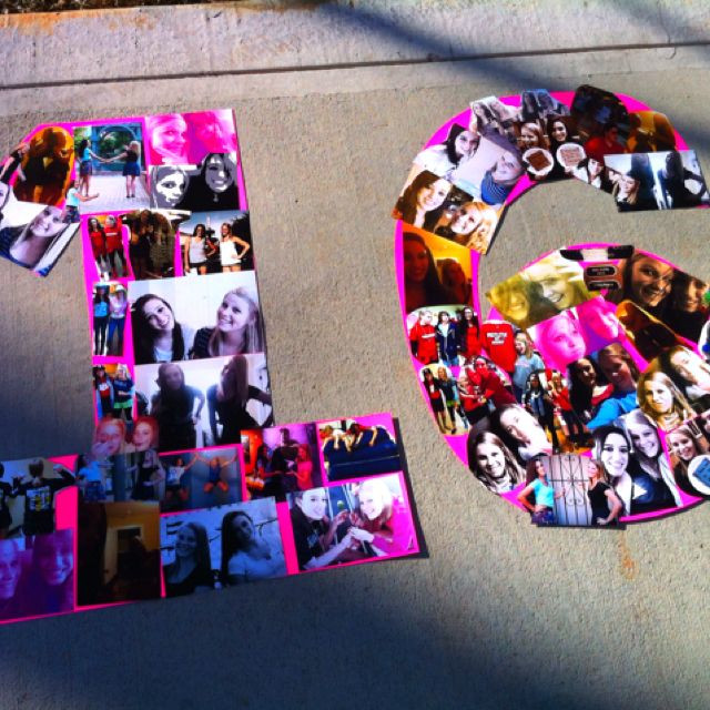 Sweet 16 Birthday Gift Ideas For A Girl
 we could make this with the pics th girls take then