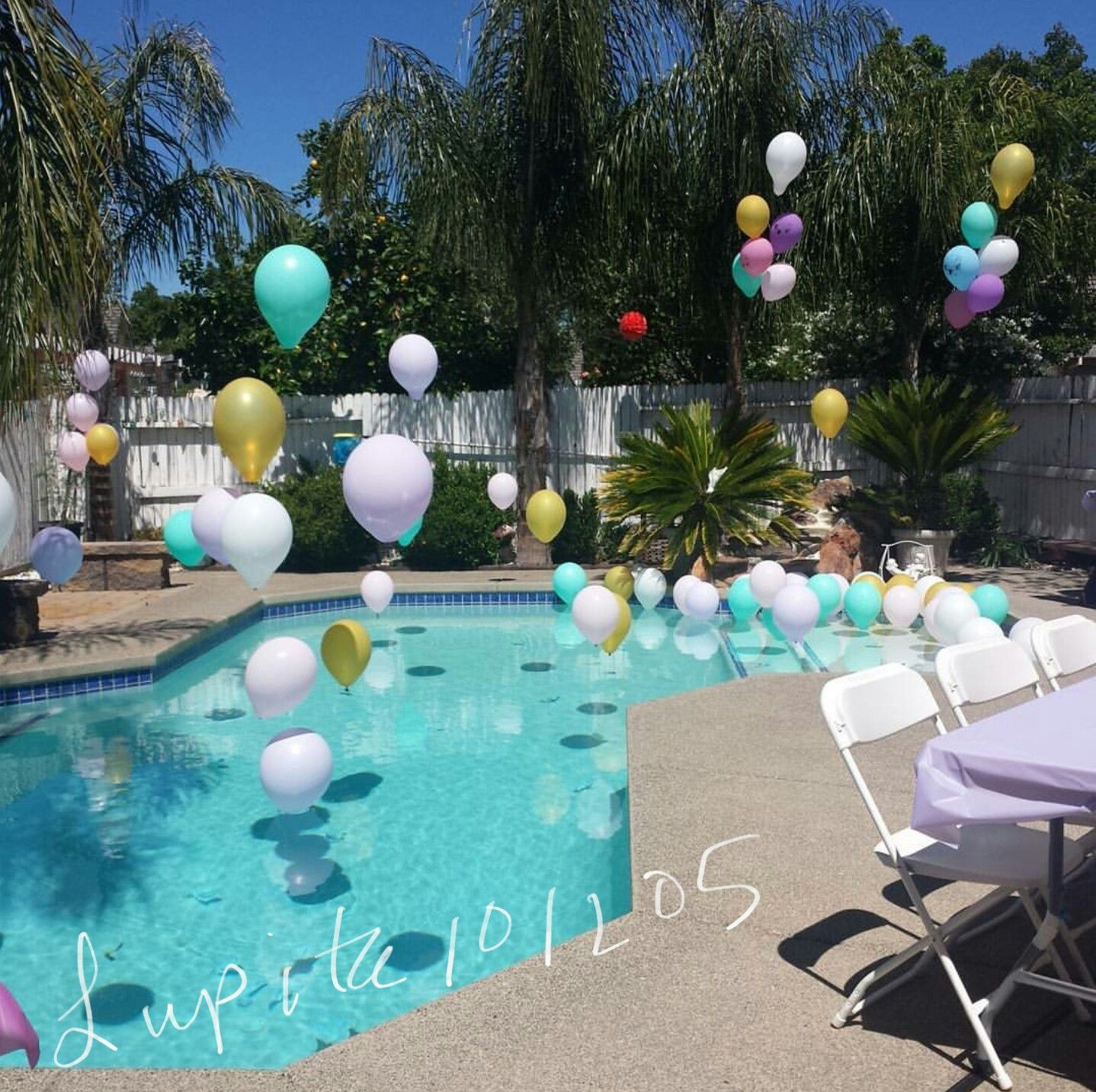 Sweet 16 Birthday Pool Party Ideas
 Pool party balloons sweet 16 in 2019