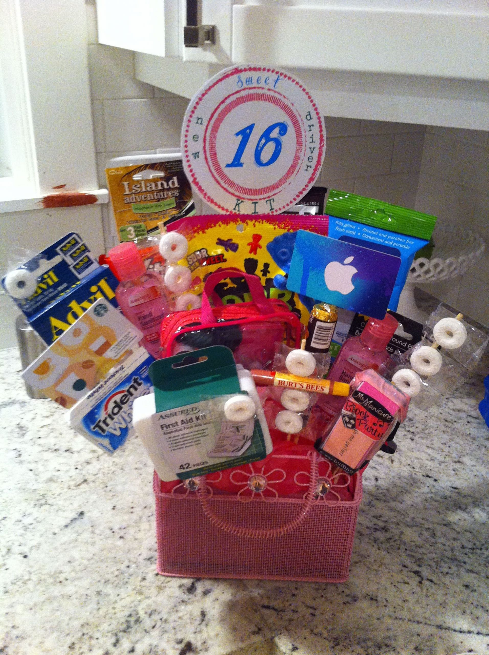 Sweet 16 Gift Basket Ideas
 Great way to celebrate sweet 16 New Driver Gift bouquet