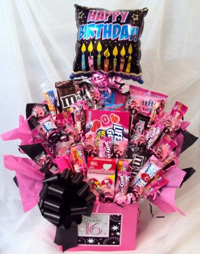 Sweet 16 Gift Basket Ideas
 Sweet 16 Bouquet Image to Close