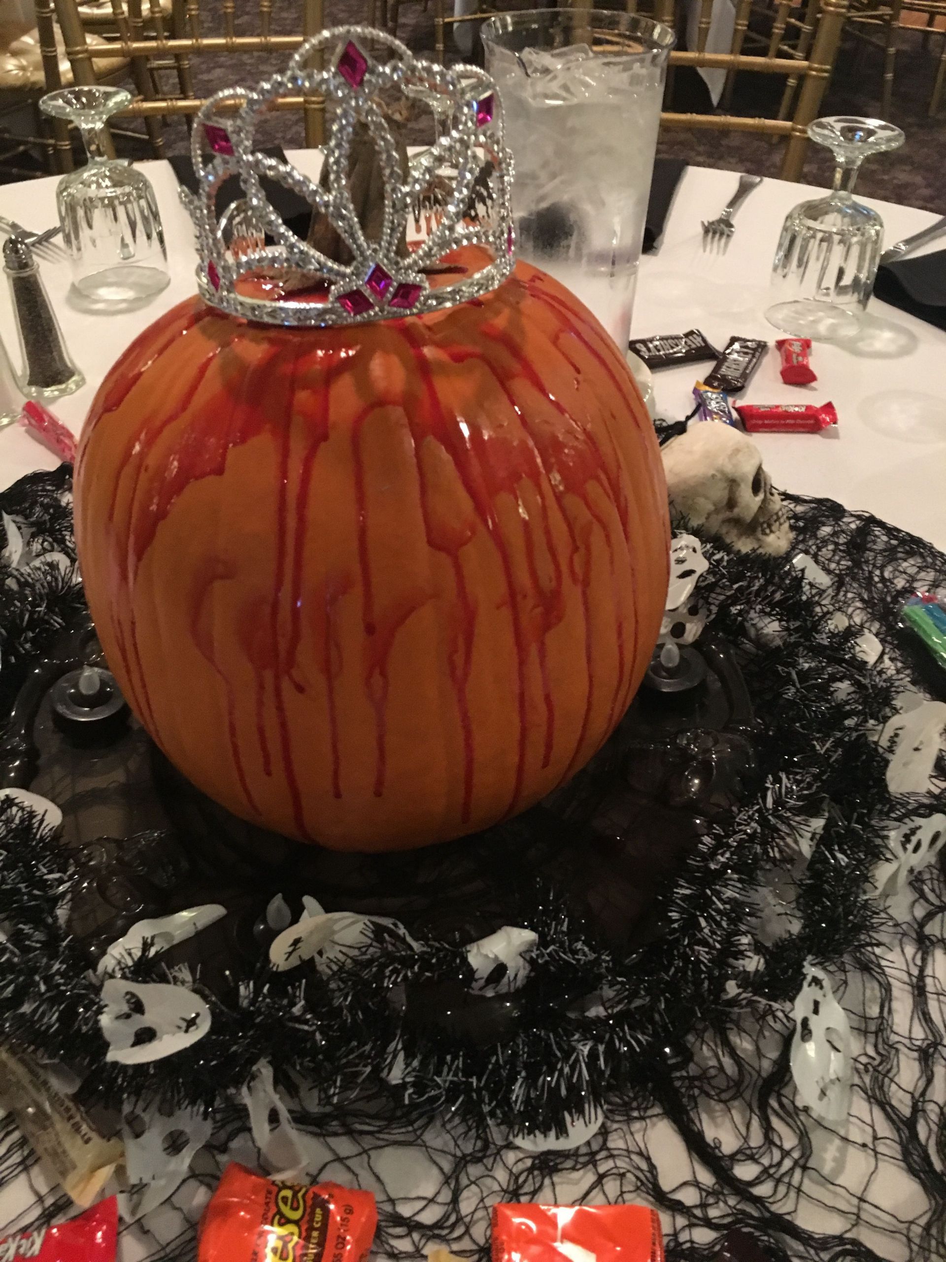 Sweet 16 Halloween Party Ideas
 Halloween party Sweet 16 centerpieces horror movie themed