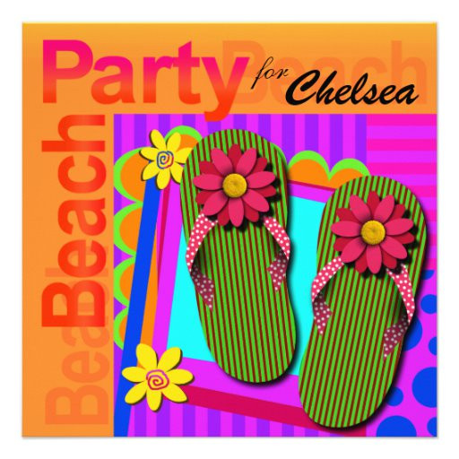 Sweet Sixteen Beach Party Ideas
 Sweet Sixteen Summer Fun Flip Flops Beach Party Custom