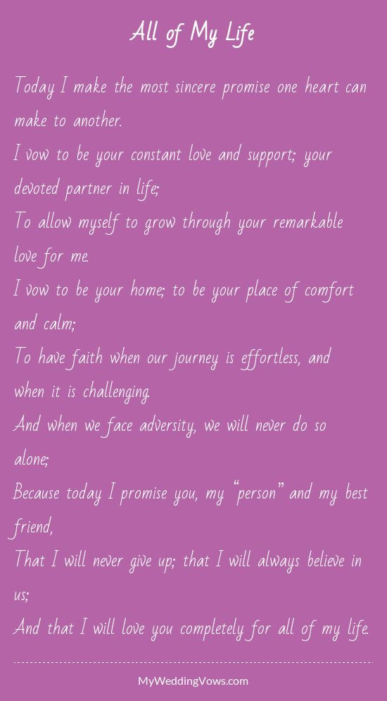 Sweetest Wedding Vows
 7 sweet renewal wedding vows and ceremony ideas Page 5