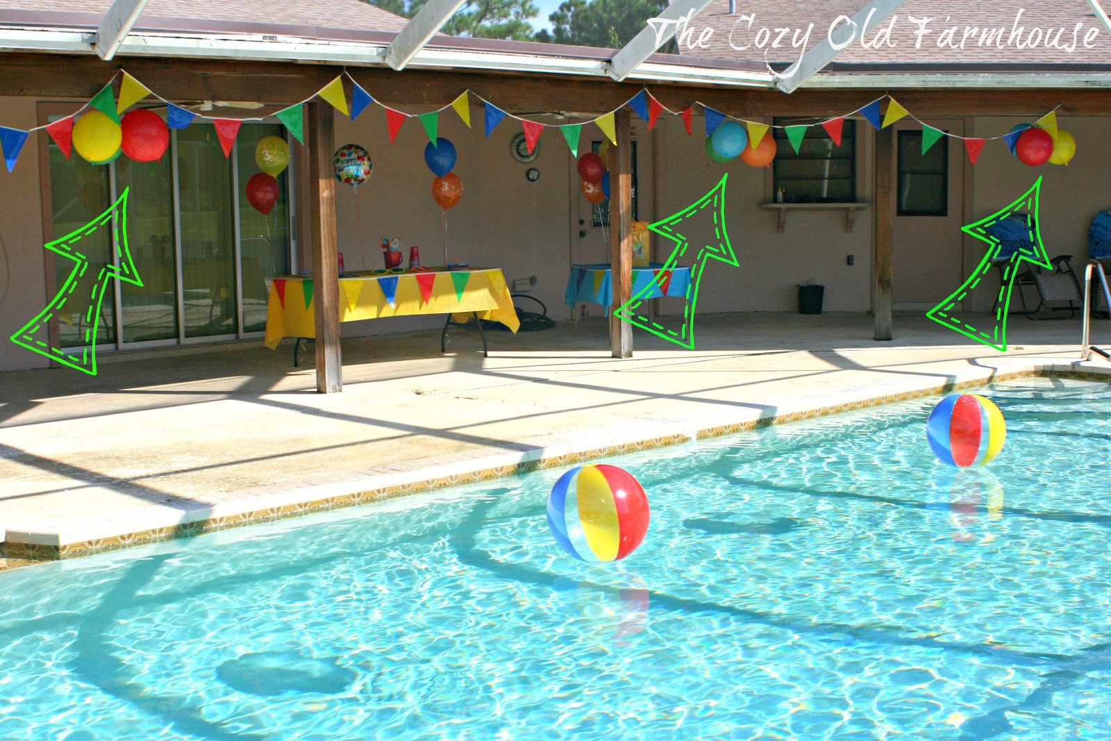 Swimming Pool Birthday Party Ideas
 The Cozy Old "Farmhouse" Simple and Bud Friendly Pool