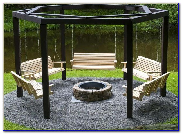 Swing Bench Fire Pit Project
 Swinging Benches Around Fire Pit Bench Home Design