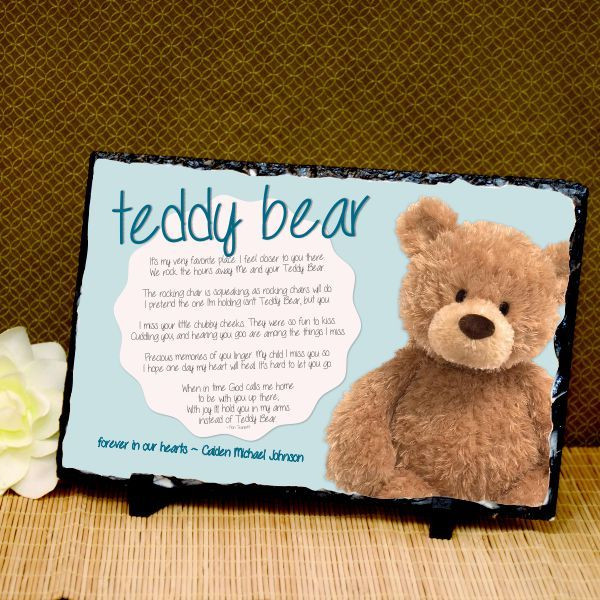 Sympathy Gifts For Kids
 Teddy Bear Memorial Plaque