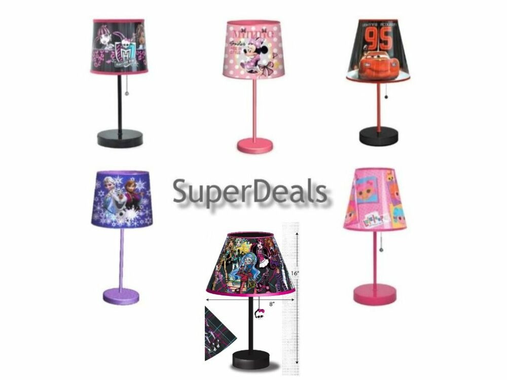 Table Lamp Kids
 Disney and Mattel Character Stick Table Lamp Kids