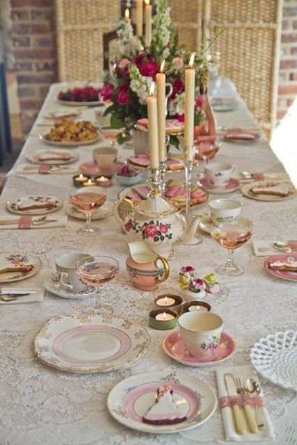 Table Setting Tea Party Ideas
 30 Vintage Tea Party Decor And Treats Ideas Shelterness