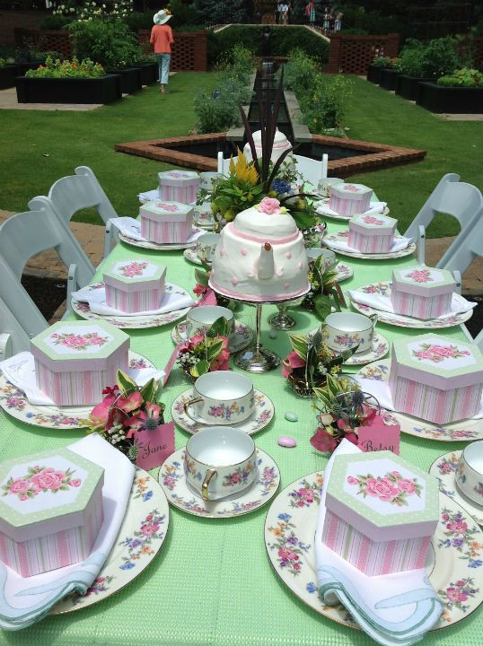 Table Setting Tea Party Ideas
 I love the boxes at each place setting They have gloves