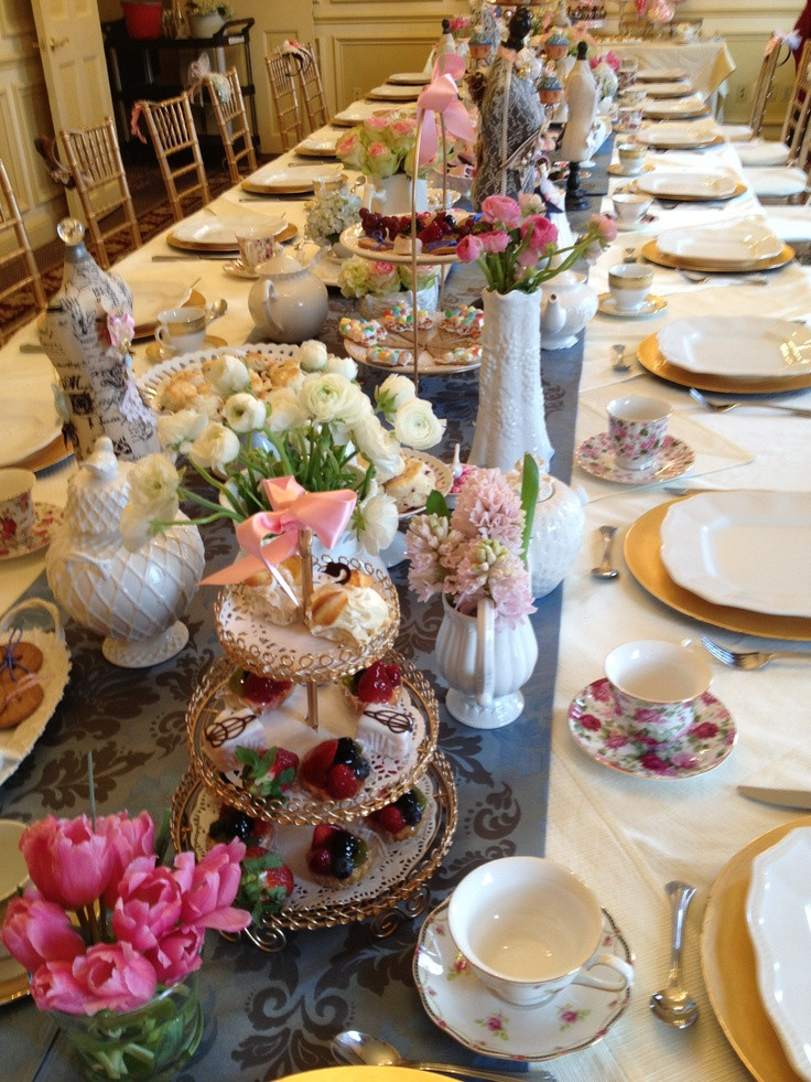 Table Setting Tea Party Ideas
 Table Set up for High Tea Party Tea Party