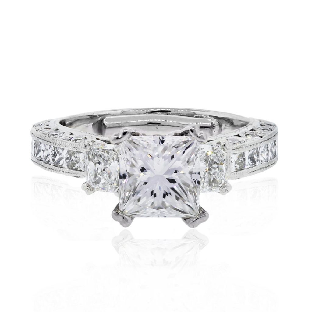 Tacori Princess Cut Engagement Rings
 Tacori Engagement Rings Platinum 1 71CT GIA Princess Cut