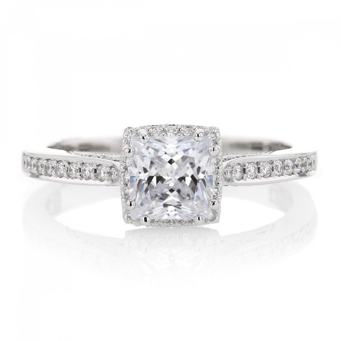 Tacori Princess Cut Engagement Rings
 Tacori "Dantela" Diamond Engagement Ring Setting Princess