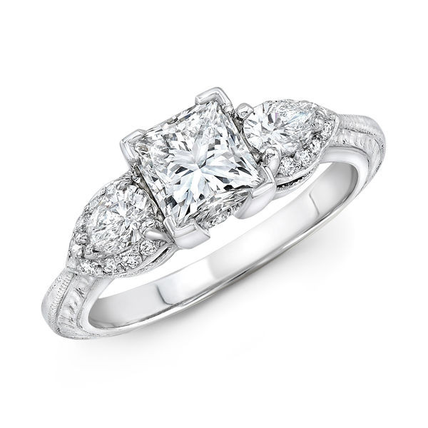 Tacori Princess Cut Engagement Rings
 Tacori Platinum and Princess Cut Diamond Engagement Ring