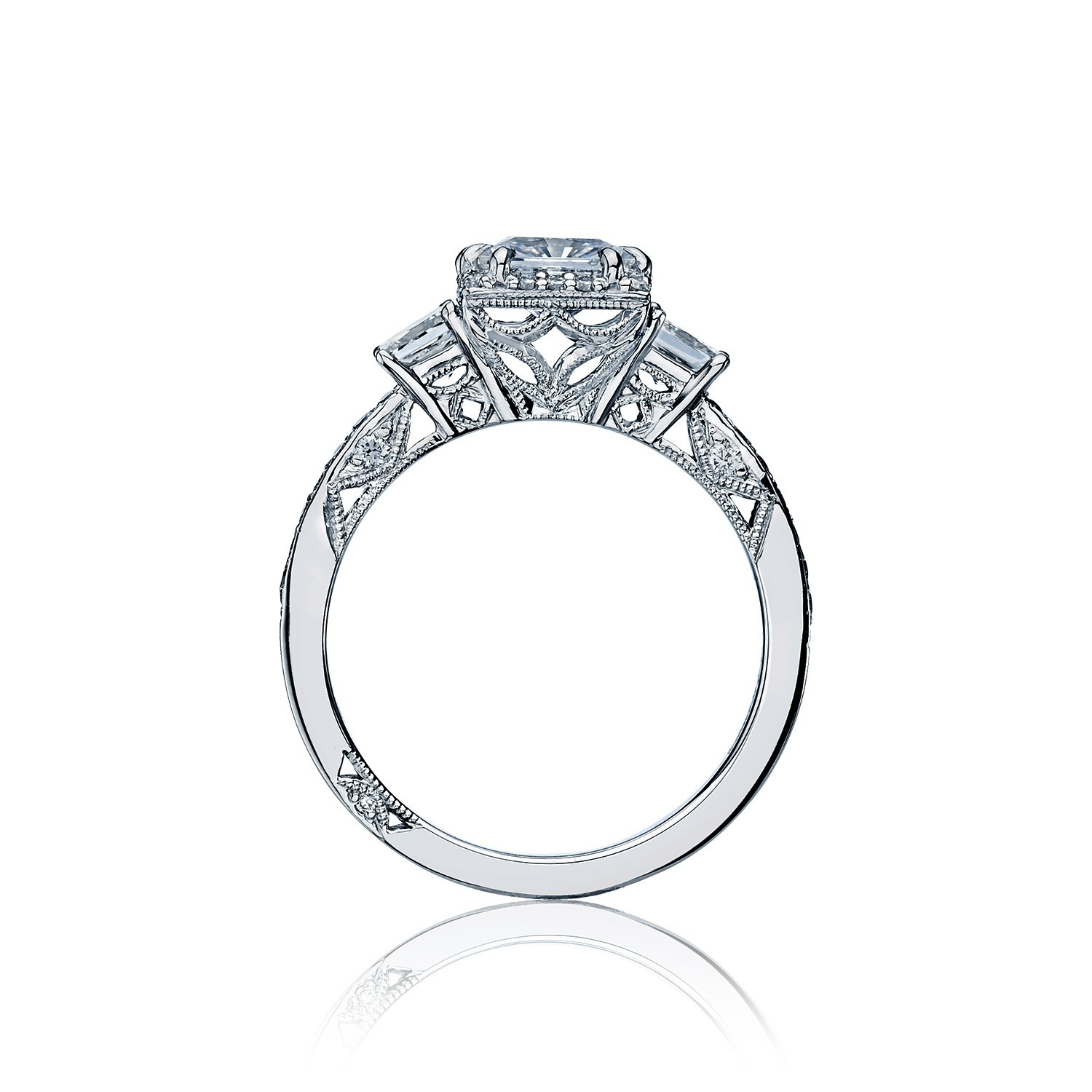 Tacori Princess Cut Engagement Rings
 Tacori "Dantela" 18KT White Gold Princess Cut Diamond