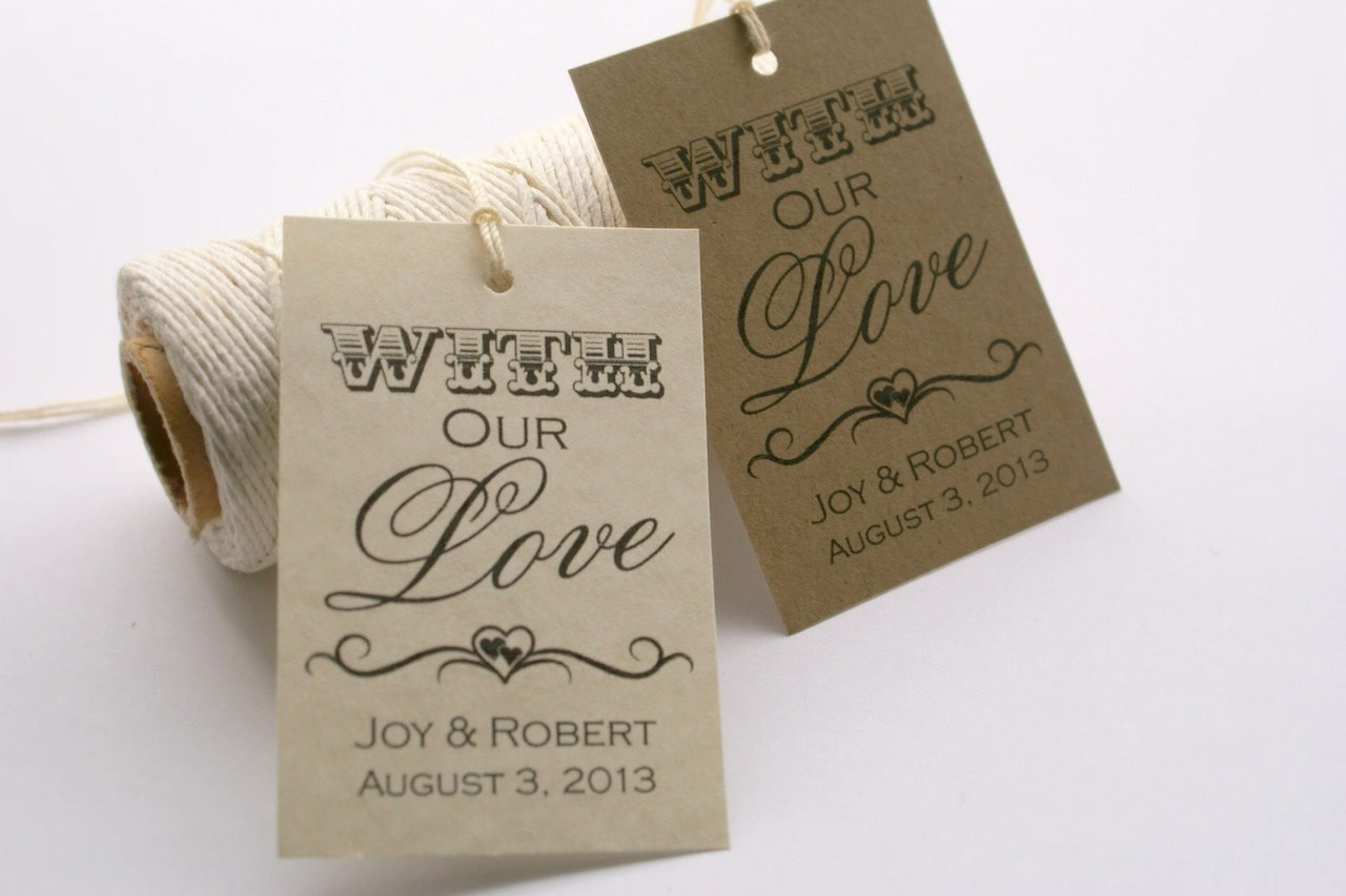 Tags For Wedding Favors
 Printable Wedding Favor Tags With Our Love by EventPrintables
