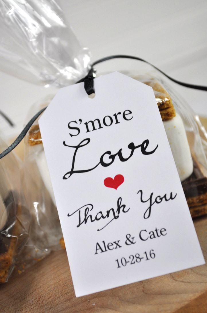 Tags For Wedding Favors
 Wedding Favors Smore Love Favor Tags Rustic Wedding