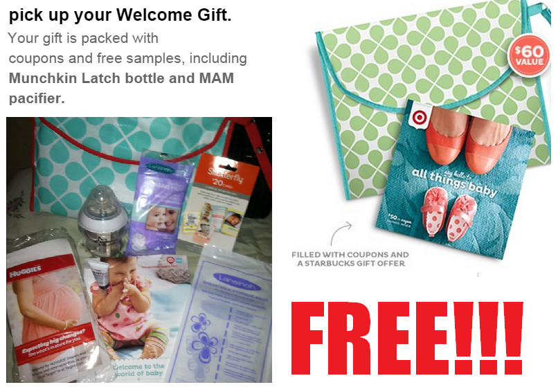 Target Registry Baby Gift
 Free $60 Baby Registry Gift Pack at Tar