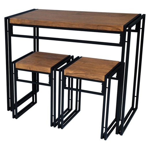 Target Small Kitchen Table
 Urban Small Dining Table Set Black with Brown Wood Urb