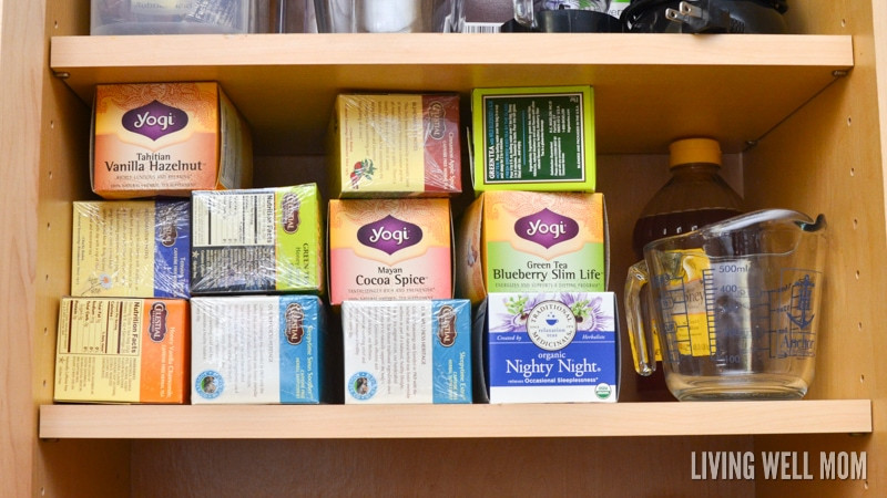 Tea Bag Organizer DIY
 The Simple Inexpensive Way to Organize Tea