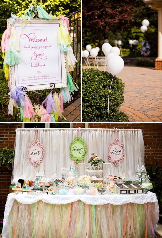 Tea Party Bridal Shower Decorating Ideas
 Outdoor Vintage Lace Tea Party Bridal Shower Bridal
