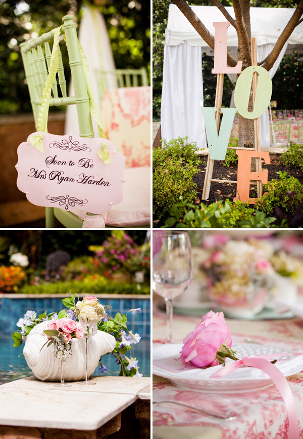 Tea Party Bridal Shower Decorating Ideas
 LOVE ly Tea Party Bridal Shower Vintage Lace Pastels