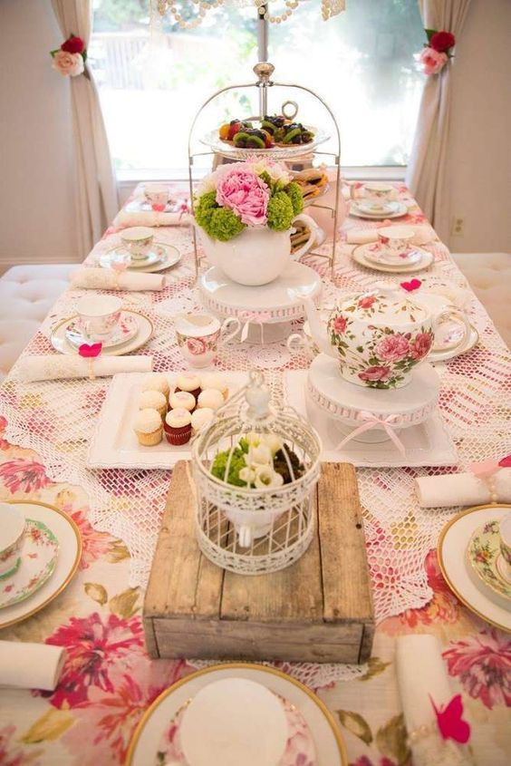 Tea Party Decoration Ideas Adults
 What a stunning tea party birthday party See more party