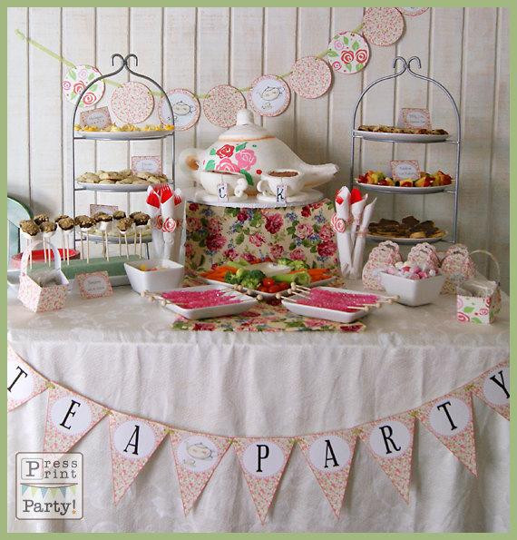 Tea Party Decorations Ideas
 Tea Party Printables DIY Party Supplies and Decorations