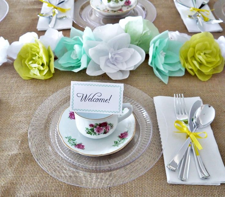 Tea Party Entertainment Ideas
 Tissue paper flowers for a garden inspired tea party via