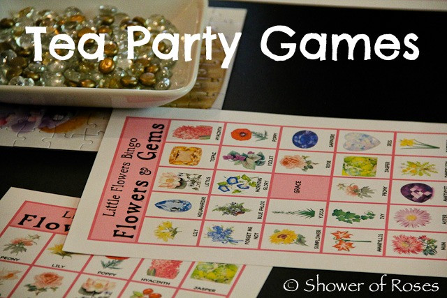 Tea Party Games Ideas
 Shower of Roses Little Flowers Girls Club Tea Party Games