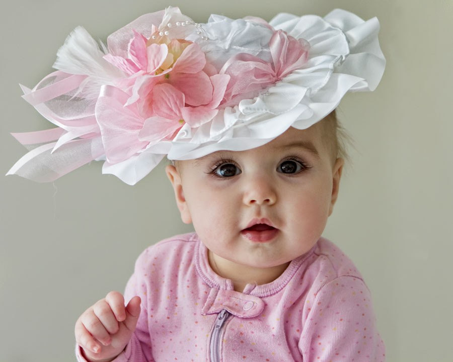 Tea Party Hats For Kids
 Baby Girl Hat Spring Easter Tea Party Frilly Hat by Amarmi