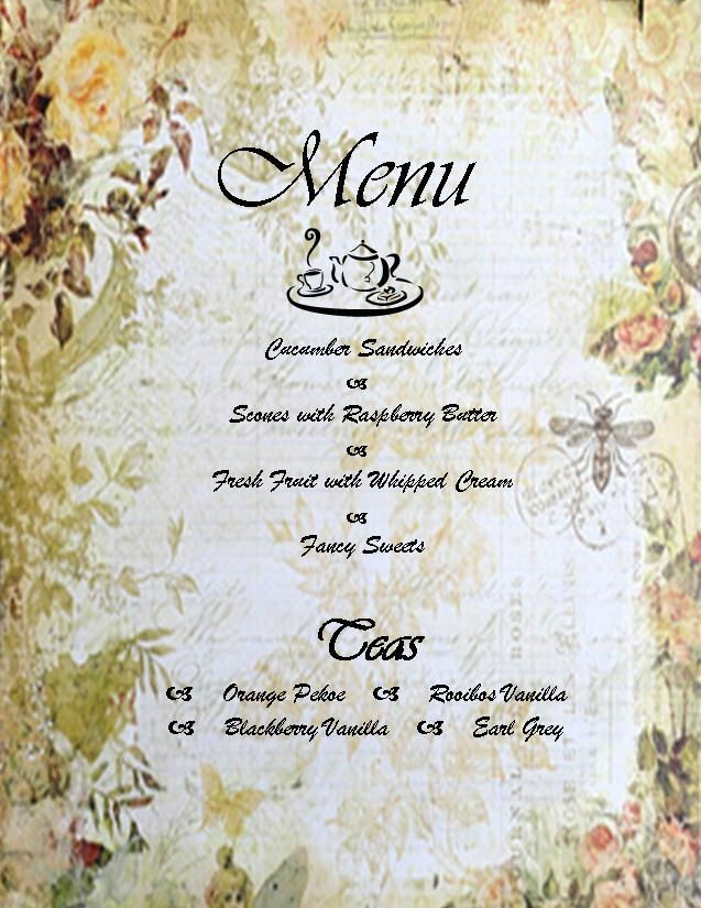 Tea Party Menus Ideas
 It includes tips for selecting the best teas for afternoon