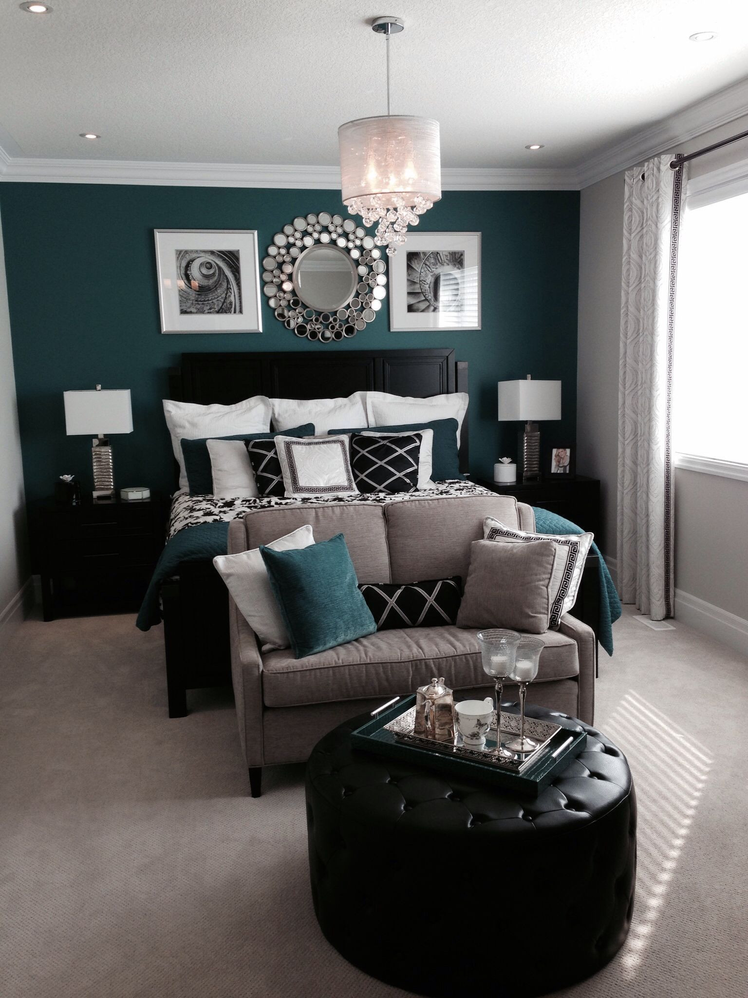 Teal Accent Wall Bedroom
 Home accents Bedroom Home accents in 2019