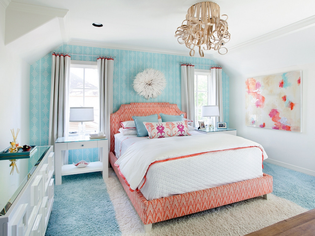 Teal Accent Wall Bedroom
 Red curtains bedroom teal rooms white room with turquoise