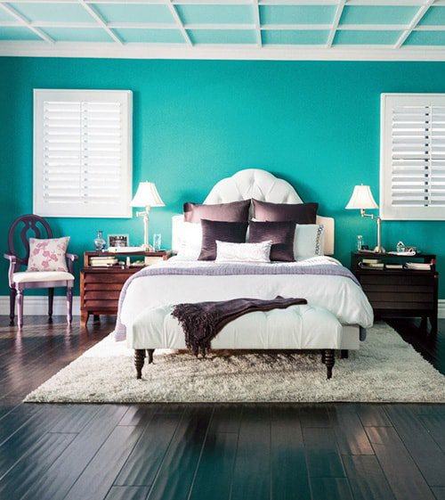 Teal Accent Wall Bedroom
 28 Nifty Purple and Teal Bedroom Ideas