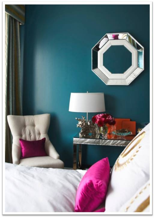 Teal Accent Wall Bedroom
 Teal Turquoise or Cosmic Blue Decor Interior Design