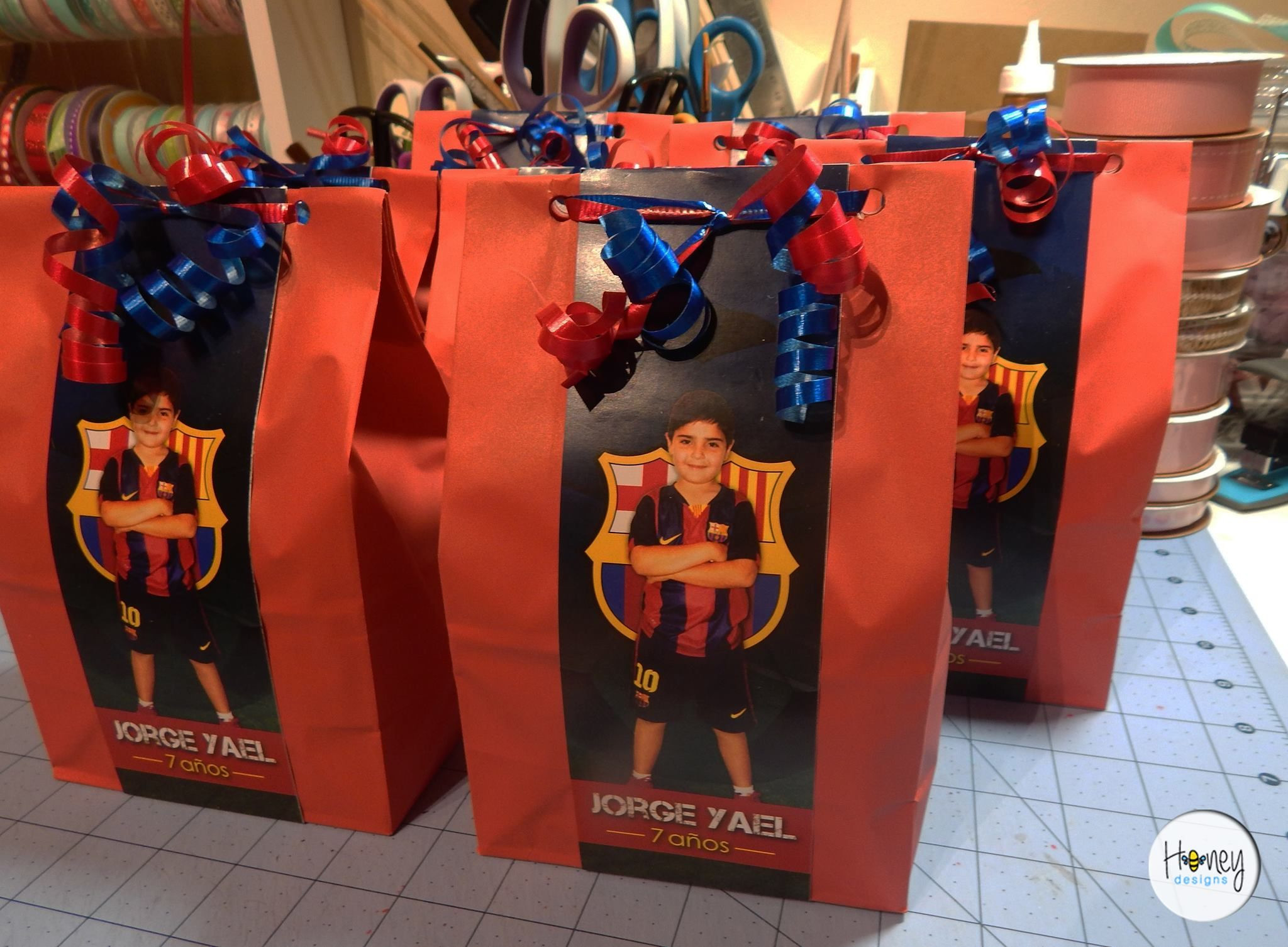 Team Party Ideas
 Barcelona Soccer Team Party Goo Bags