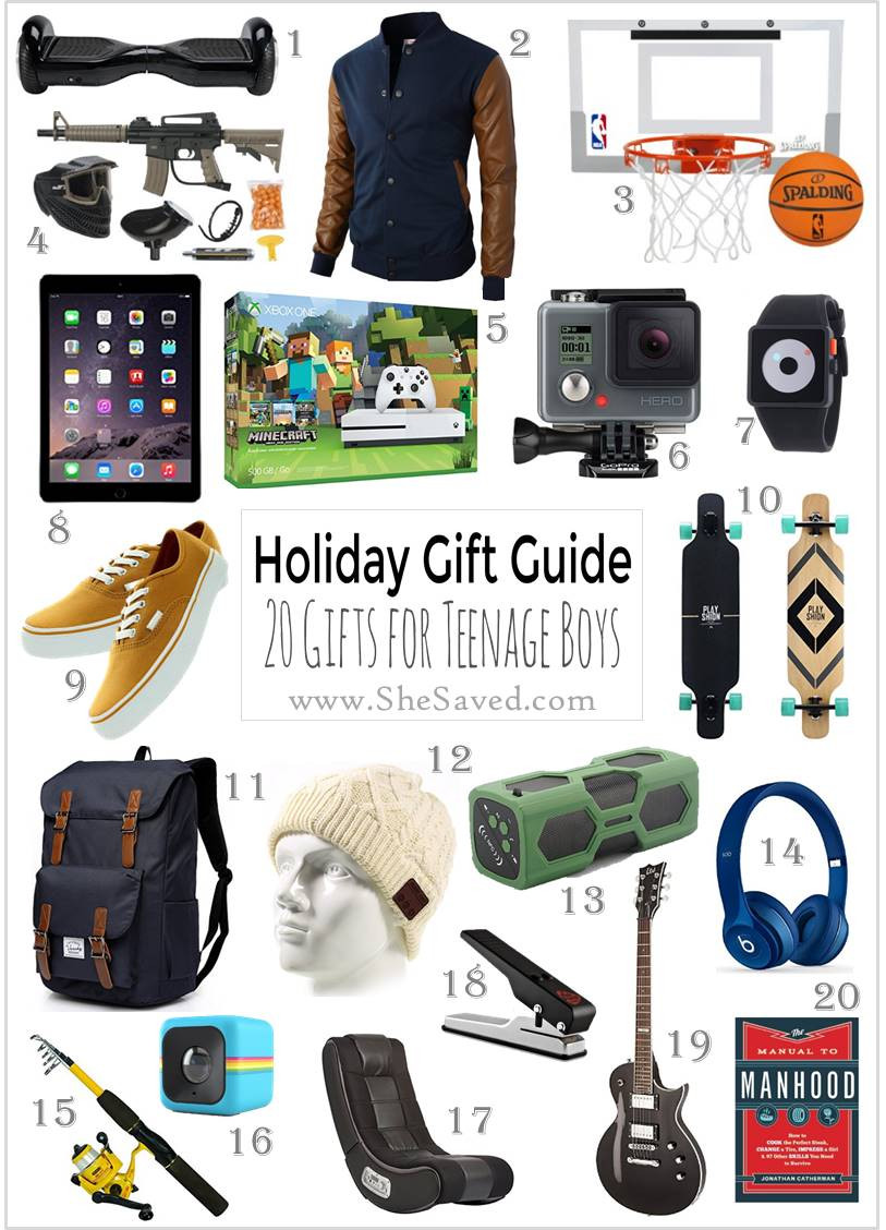 Teen Boys Gift Ideas
 HOLIDAY GIFT GUIDE Gifts for Teen Boys SheSaved