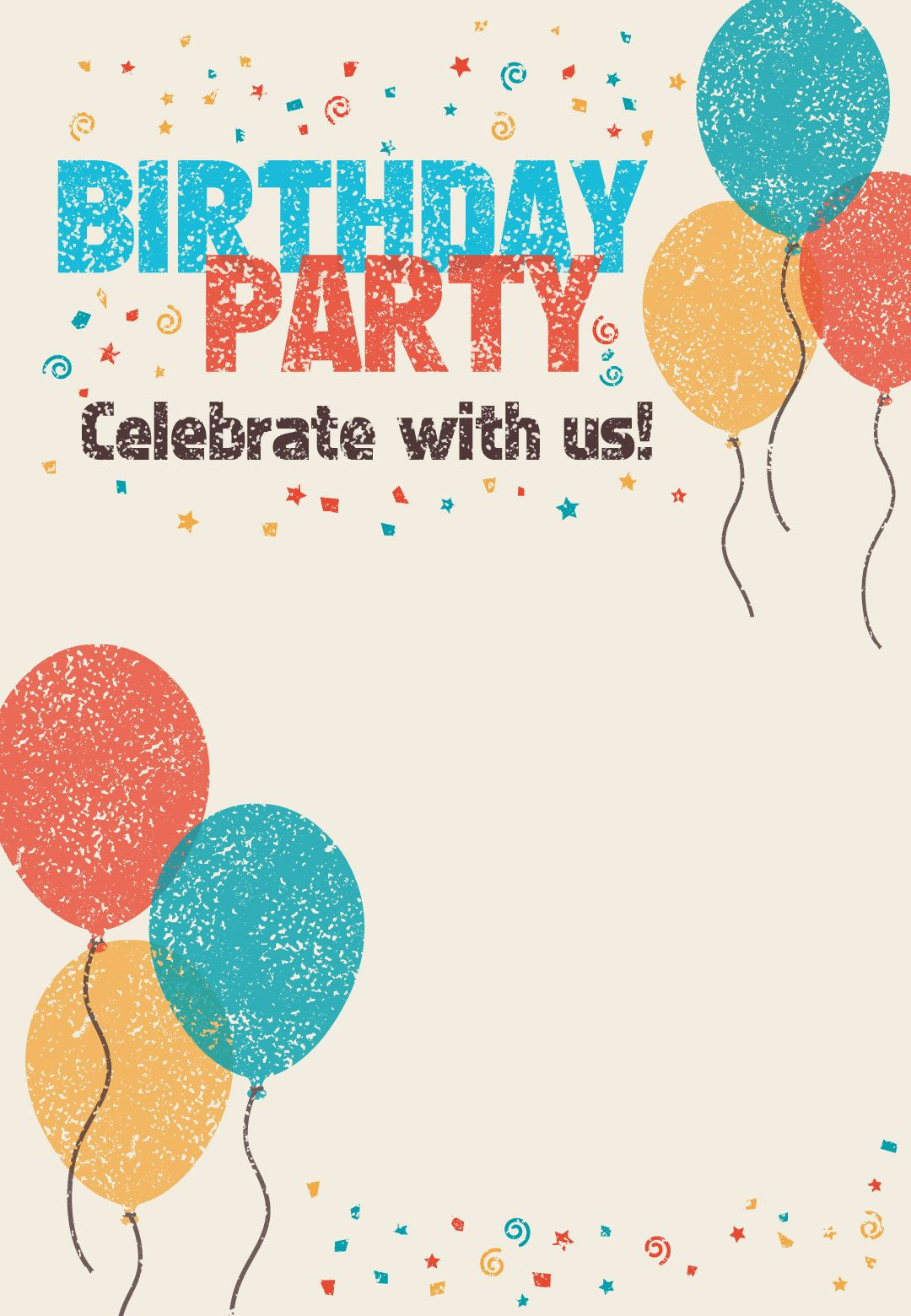 Templates For Birthday Invitations
 Free Printable Celebrate With Us Invitation Great site