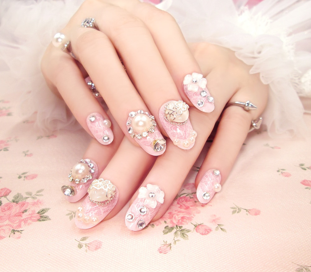 Temporary Nails For A Wedding
 24pcs fake nails False nail Finished manicure nails tips