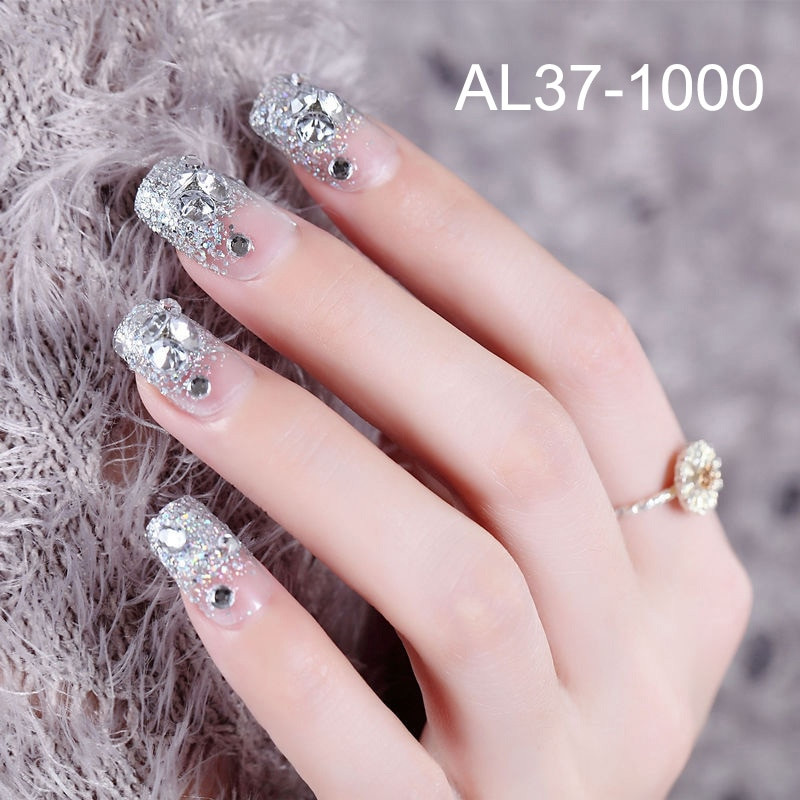 Temporary Nails For A Wedding
 Professional 24pcs Acrylic Artificial False French Nail