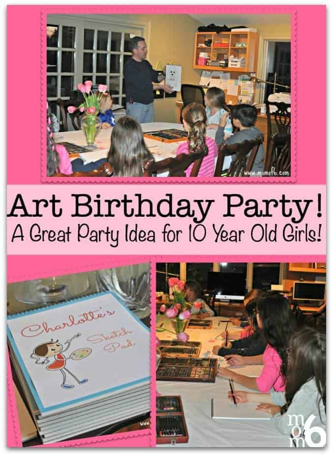 Ten Year Old Birthday Party Ideas
 Art Birthday Party Mom 6